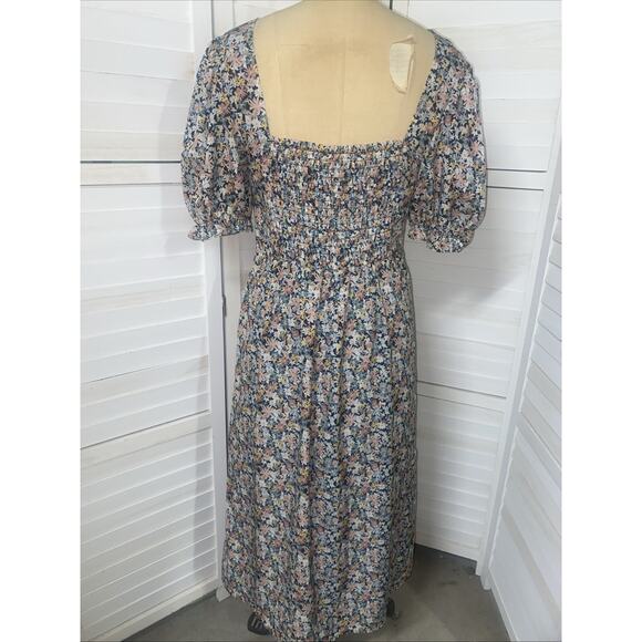 Beyond The Radar Women's Floral Print Split Leg Midi Pencil Dress Lined Large - Picture 7 of 11